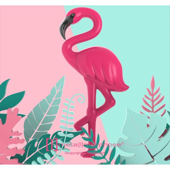 Metalmorphose Pink Flamingo Keychain in Gift Box - Picture 3 of 4